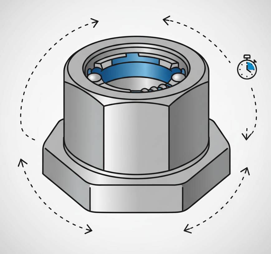 porca para troca rápida de pinça cnc